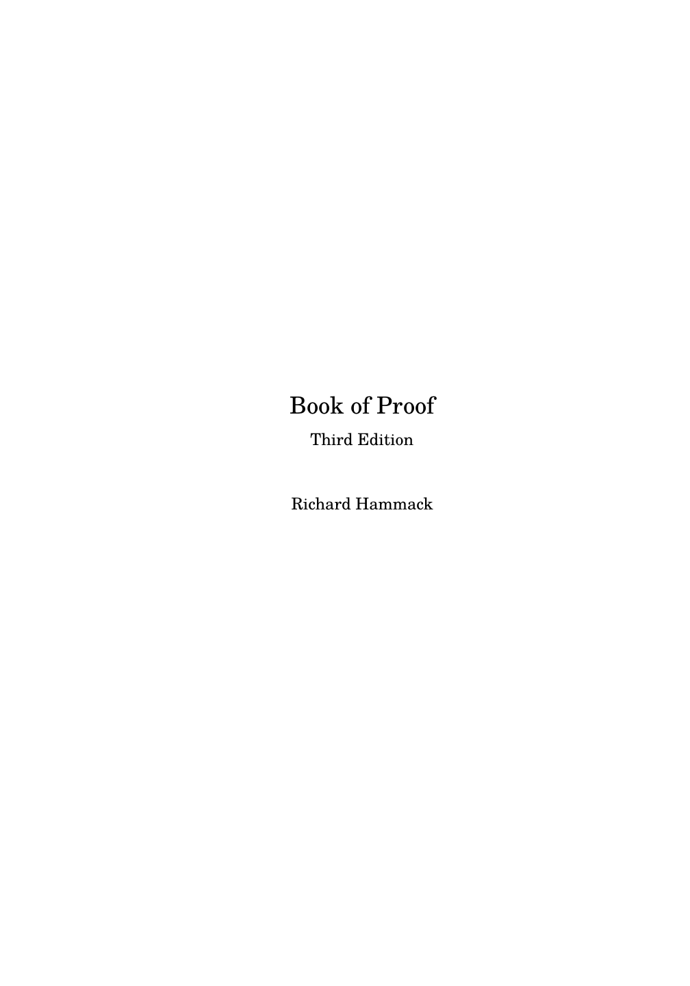 封面图片：Book of Proof 第三版封面原页